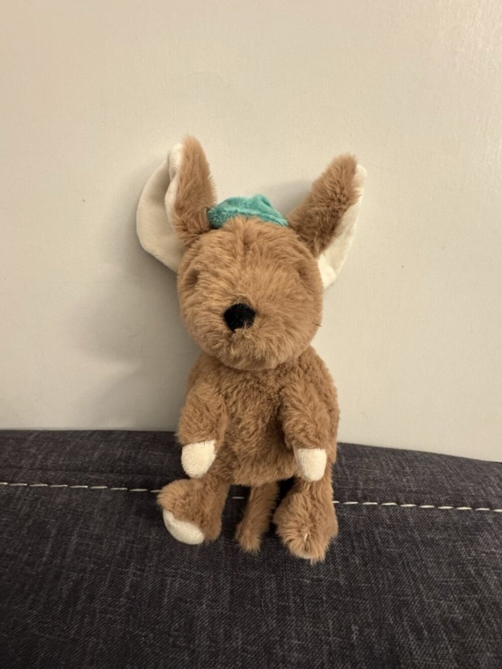 Target Giggle Scape Christmas Holiday Brown Mouse w Green Hat 7" Plush Toy B40